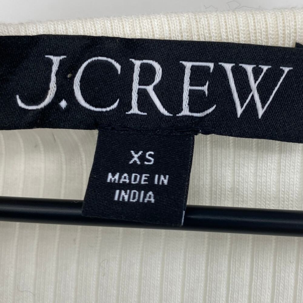 J Crew Gathered Waist Mixy Midi Dress Cotton Blend Knit Tank Crinkle Skirt XS - Picture 6 of 9